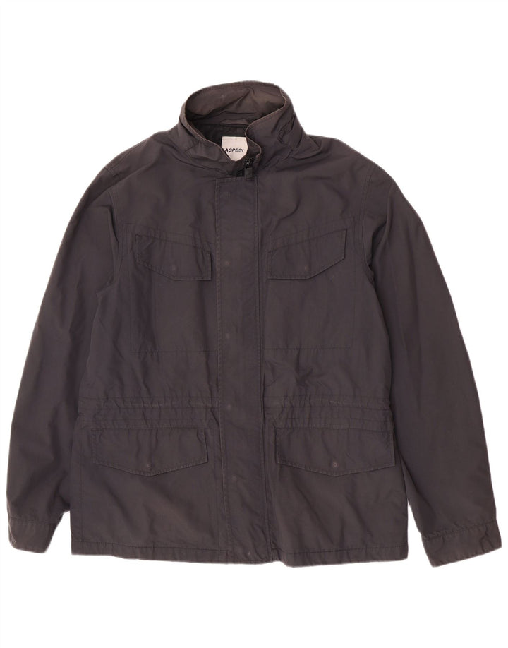 Aspesi Damen Utility-Jacke UK 18 XL Marineblau Polyamid