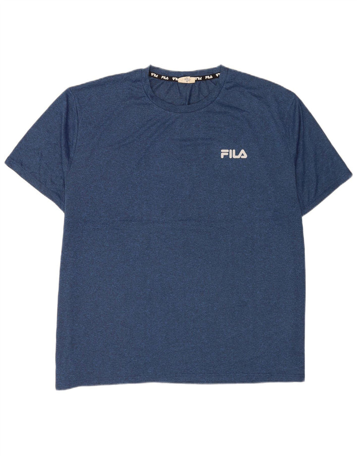Fila Herren T-Shirt Top 4XL Marineblau Polyester