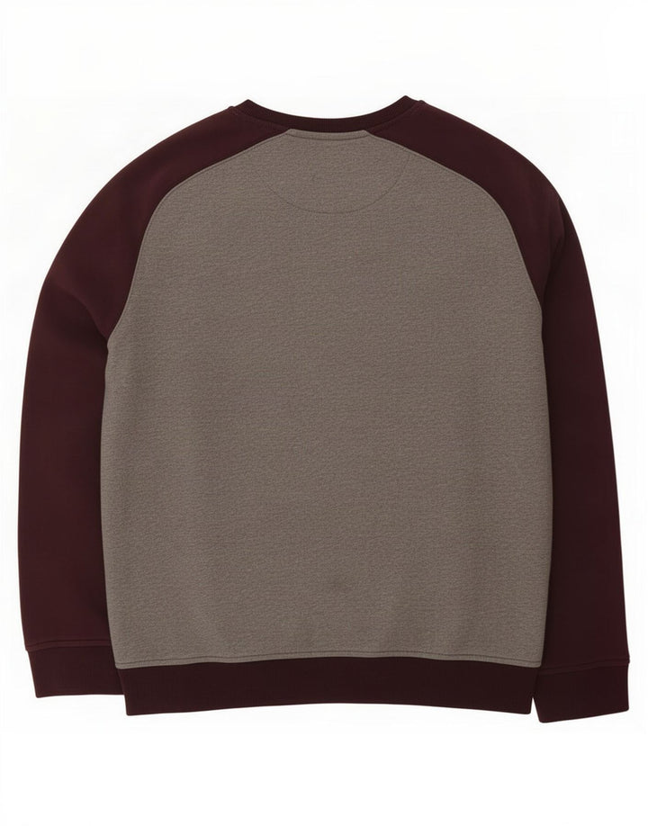 Lyle & Scott Herren-Sweatshirt-Pullover, groß, graue Farbblock-Baumwolle