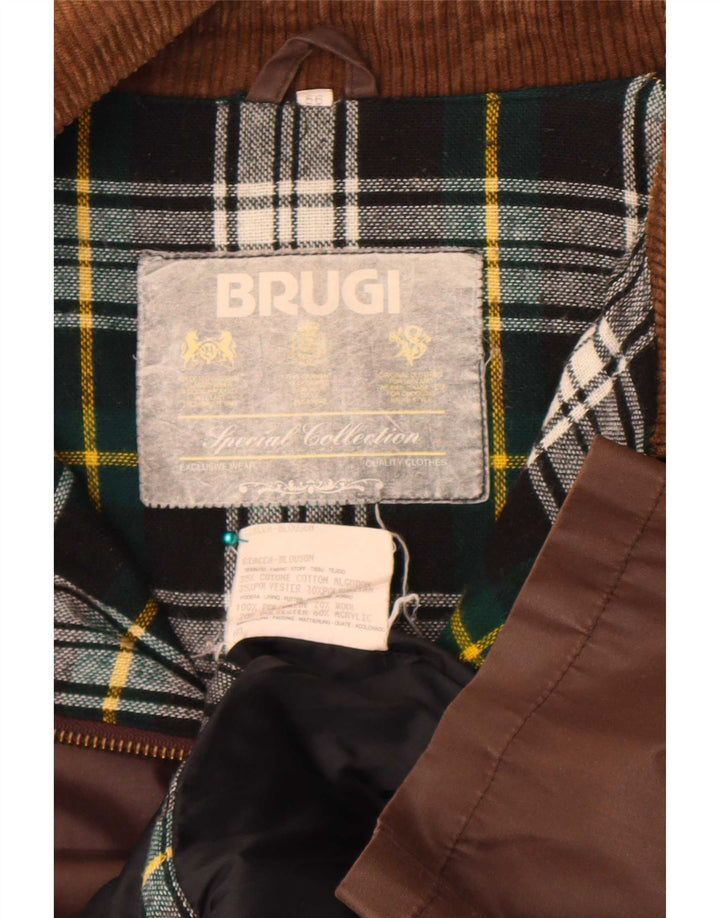 Brugi Herrenjacke aus gewachster Baumwolle IT 56 3XL Braune Baumwolle