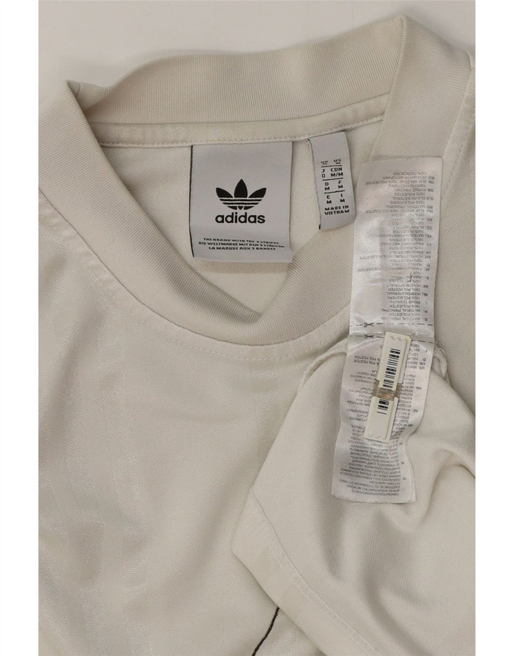 Adidas Herren Grafik-T-Shirt-Oberteil Mittelweißes Nadelstreifen-Polyester