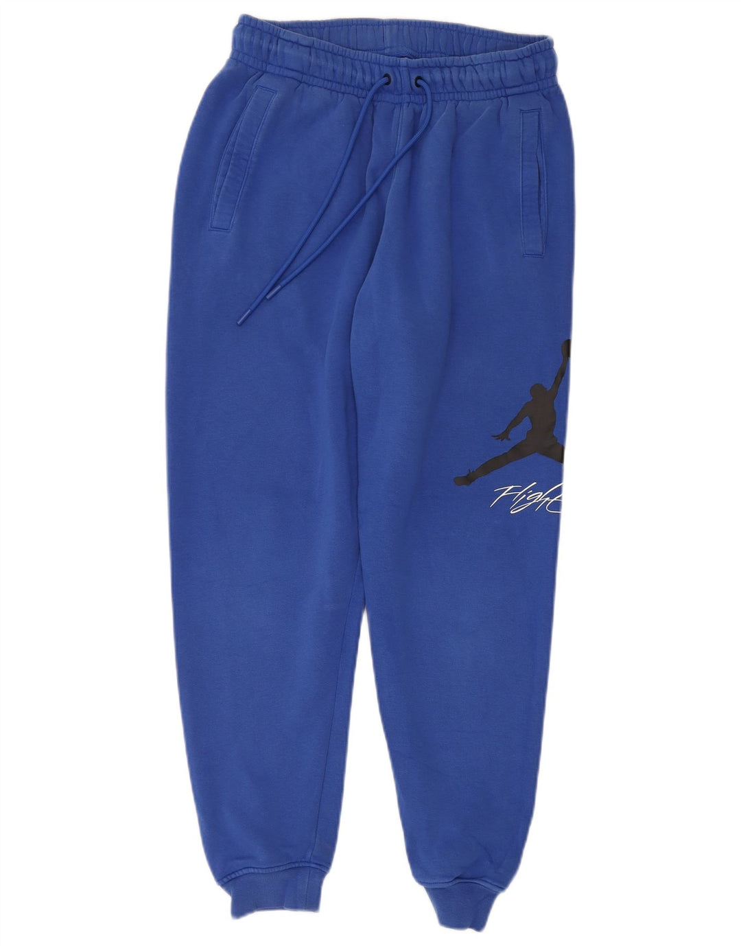 JORDAN Womens Graphic Trainingshose Jogger UK 10 Small Blau Baumwolle