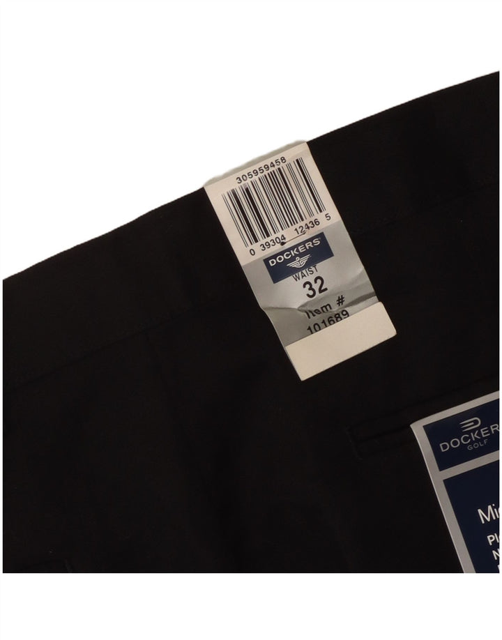 DOCKERS Herren Pegged Chino Shorts W32 Mittelschwarzes Polyester