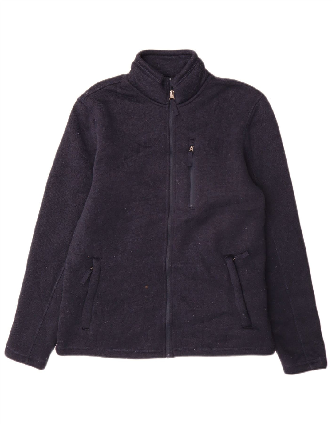 Marks & Spencer Herren-Sherpa-Trainingsanzug-Oberteil, mittleres marineblaues Polyester
