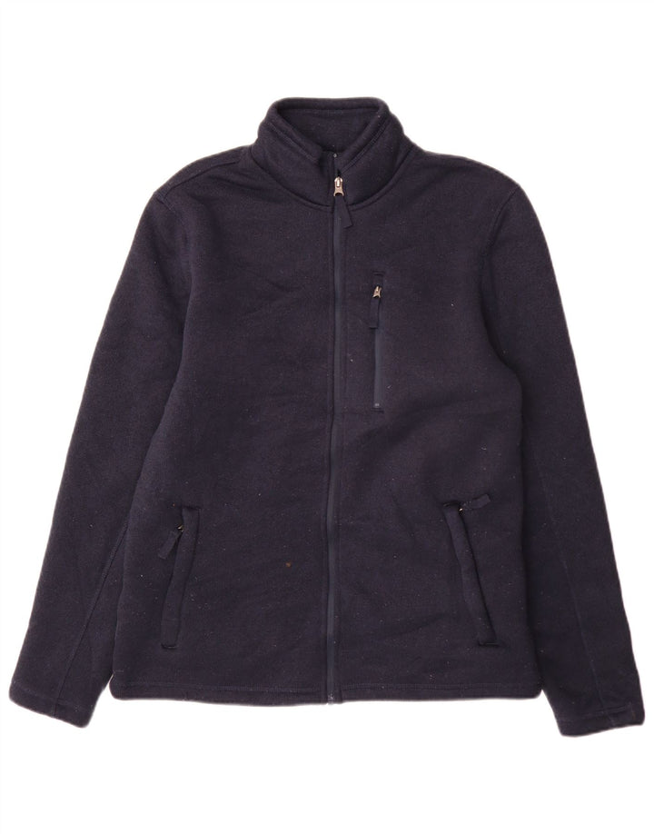 Marks & Spencer Herren-Sherpa-Trainingsanzug-Oberteil, mittleres marineblaues Polyester
