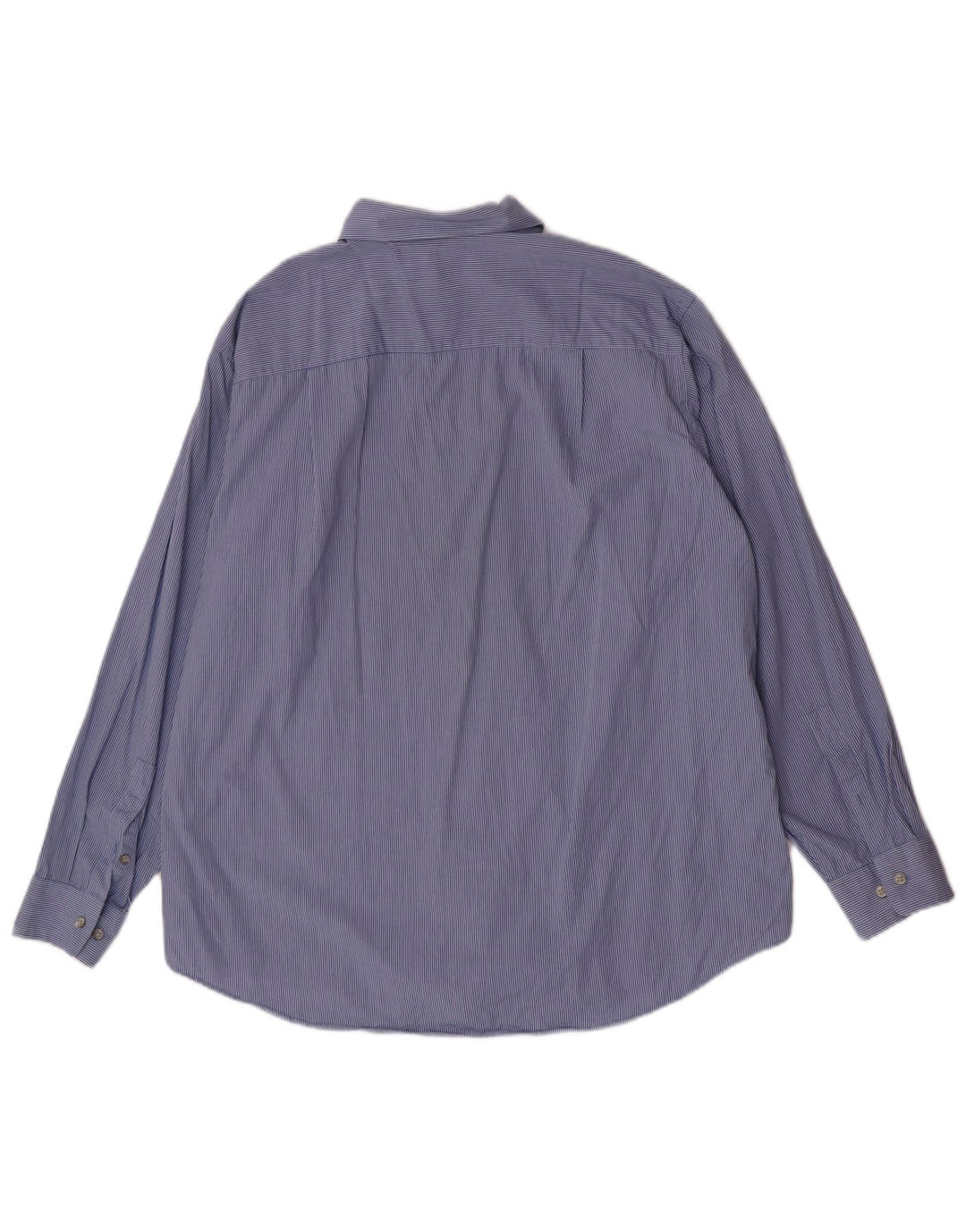 Calvin Klein Herrenhemd Größe 17 XL Blau gestreifte Baumwolle