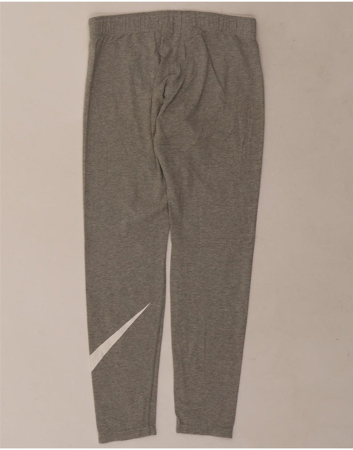 Nike Womens Graphic Leggings UK 12 Mittelgraue Baumwolle