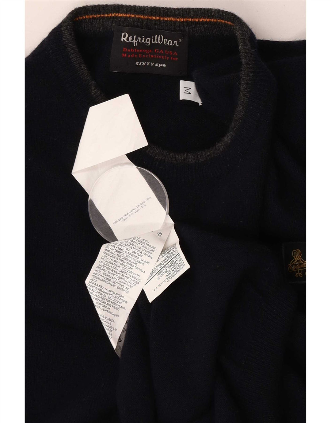 Refrigiwear Herren Sixty Spa Pullover mit Rundhalsausschnitt, mittlere marineblaue Wolle