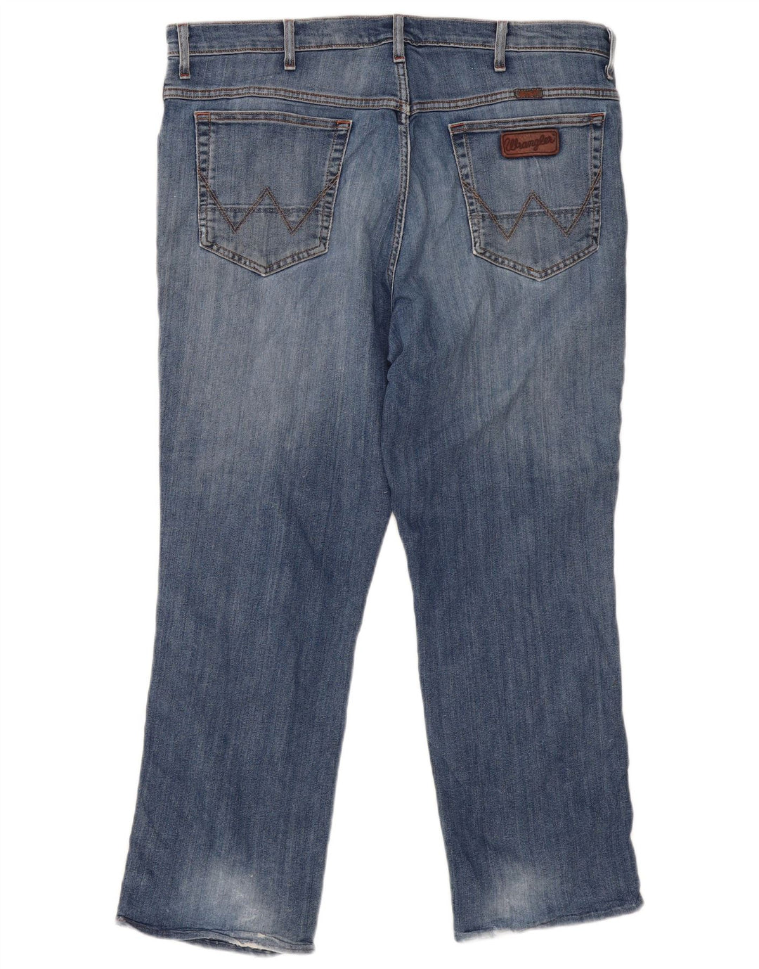 Wrangler Herren Distressed Straight Jeans W38 L27 Blau