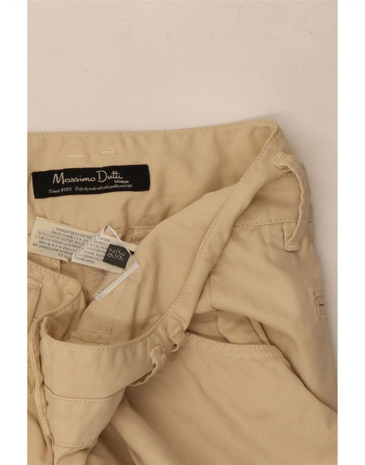 Massimo Dutti Damen Freizeitshorts EU 36 Small W27 Beige Baumwolle