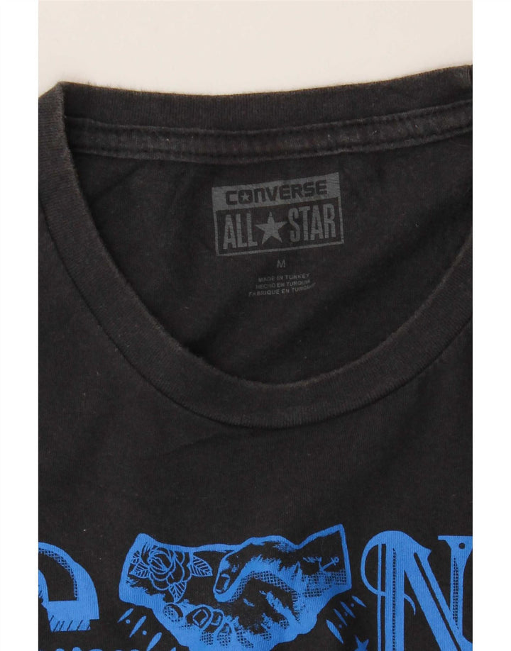 Converse Herren T-Shirt mit Grafik, mittelgroß, Schwarz
