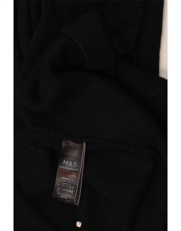 Marks & Spencer Offener Damen-Cardigan-Pullover UK 8 Small Schwarze Viskose