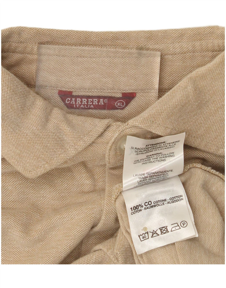 CARRERA Herrenhemd XL Beige Baumwolle