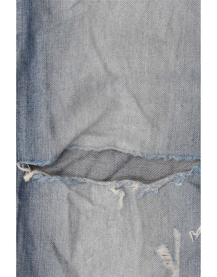 Diesel Herren Larkee Distressed Regular Straight Jeans W33 L32 Blaue Baumwolle