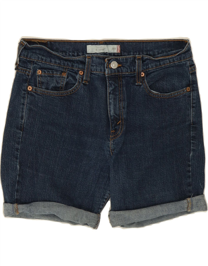 LEVI'S Womens 515 Denim Shorts US 10 Large W32  Navy Blue Cotton Vintage Levi's and Second-Hand Levi's from Messina Hembry 