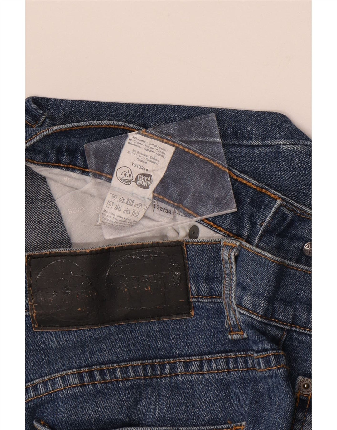 CHEAP MONDAY Herren Slim Jeans W32 L34 Blaue Baumwolle