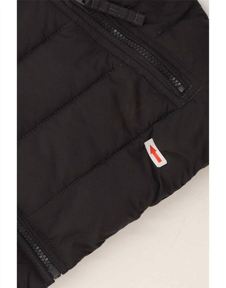 Hollister Herren Wattierte Weste UK 36 Small Grau Polyester