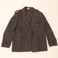 VINTAGE Womens 1 Button Military Blazer Jacket EU 44 Large Brown Check Vintage Vintage and Second-Hand Vintage from Messina Hembry 