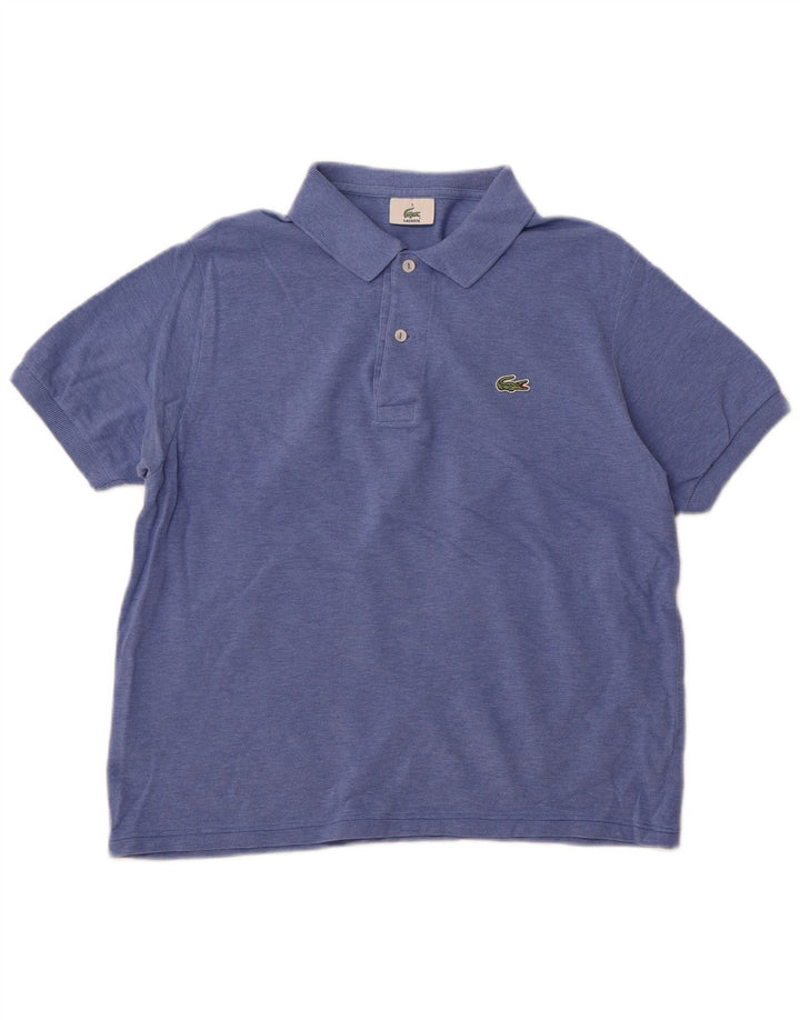 LACOSTE Herren Poloshirt Größe 5 Large Blau