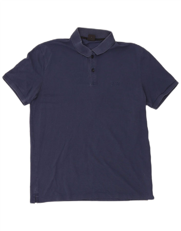 Hugo Boss Herren-Poloshirt, große marineblaue Baumwolle