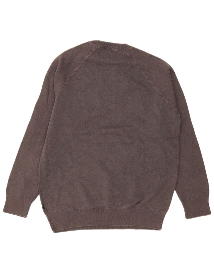 Superdry Herren-Sweatshirt-Pullover, große graue Baumwolle