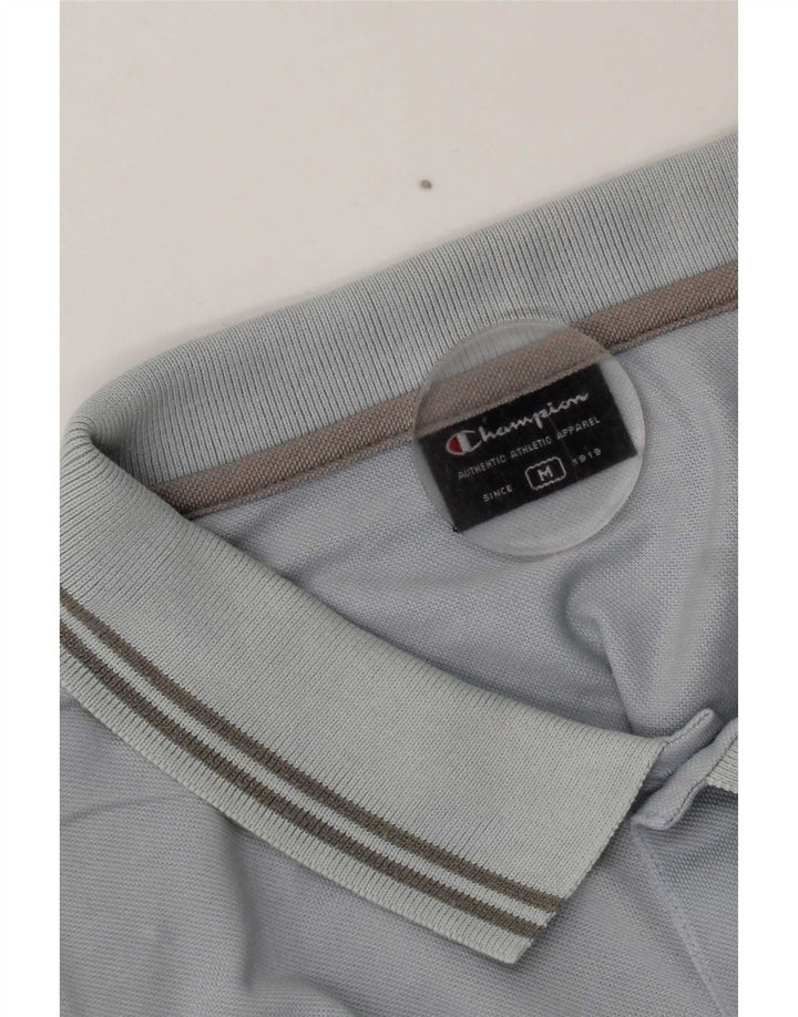 Champion Herren Kurzarm-Poloshirt mit normaler Passform Mittelblau
