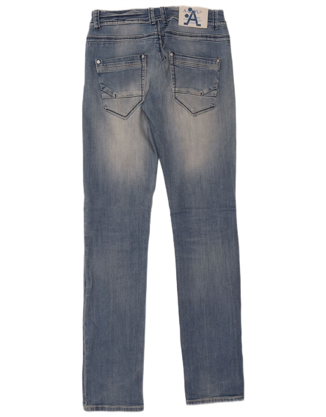 A-Style Damen Slim Jeans IT 46 Large W33 L36 Blaue Baumwolle