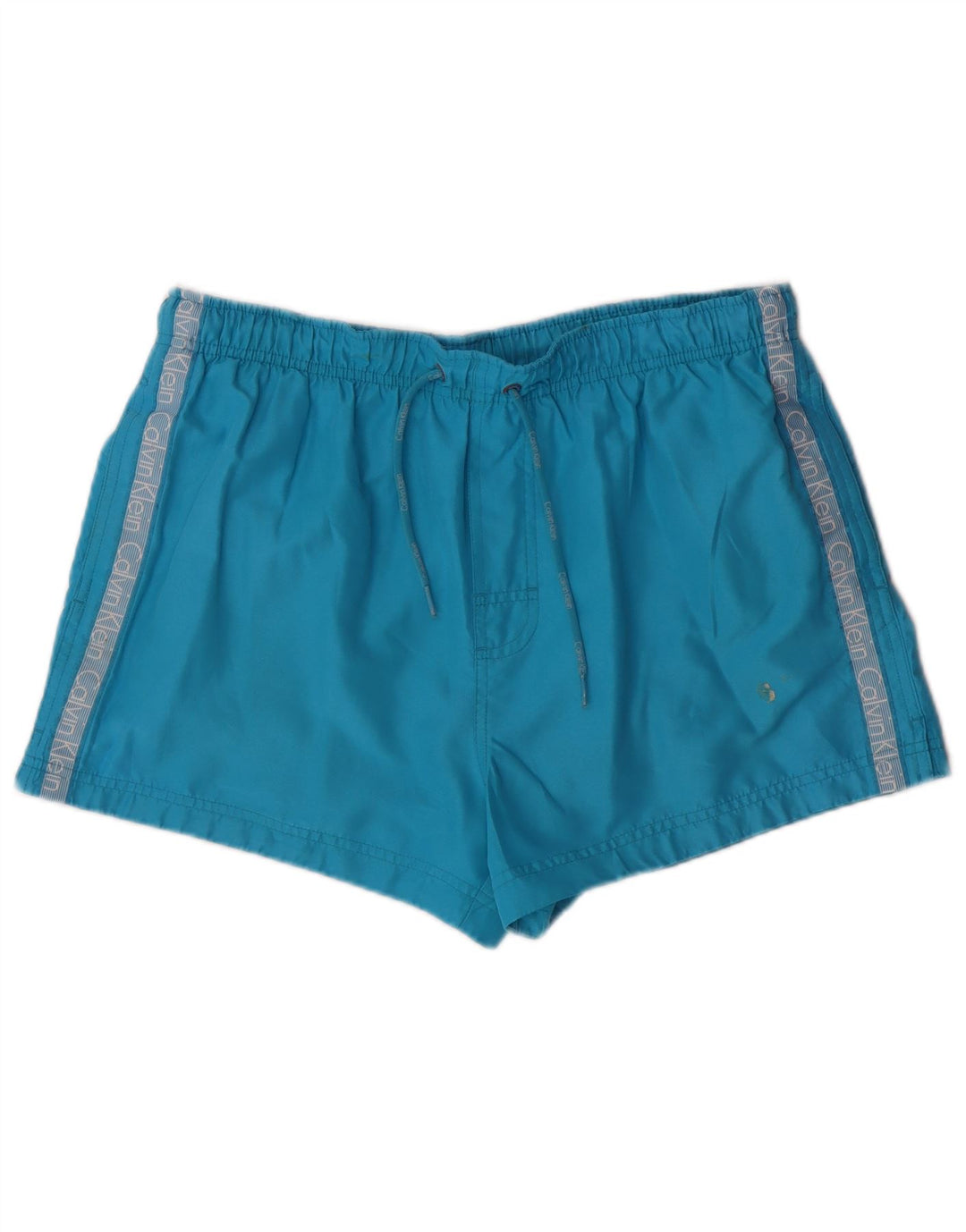 CALVIN KLEIN Herren Badeshorts mit Grafik, Größe L, Blau, Polyester