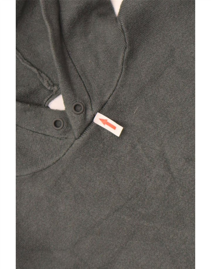 Zara Herren-Pullover mit Kapuze, groß, graue Viskose