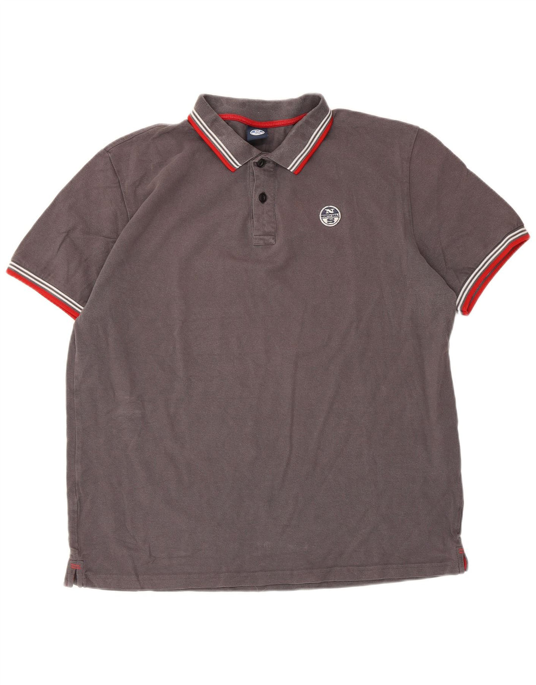 North Sails Herren-Poloshirt XL aus grauer Baumwolle
