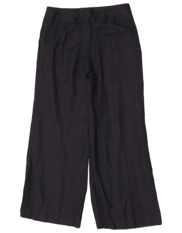 Marks & Spencer Damen-Chinohose mit weitem Bein, UK 12, M, W30, L31, Schwarz