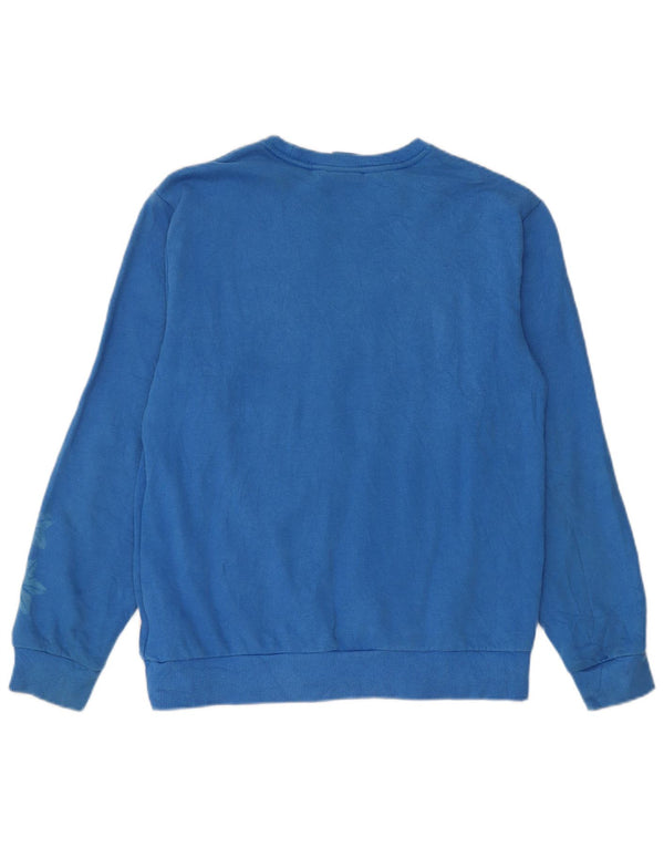 Adidas Jungen Grafik Sweatshirt Pullover 13–14 Jahre blau geblümt Baumwolle