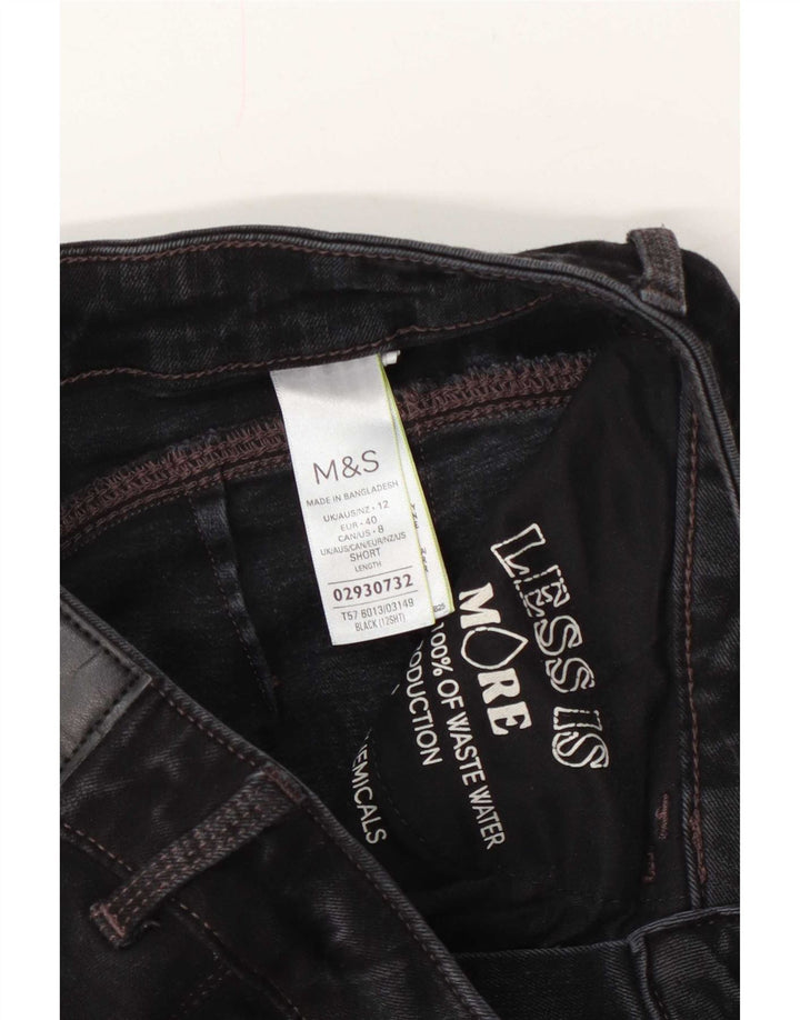Marks & Spencer Damen Slim Jeans UK 12 Medium W28 L28 Graue Baumwolle