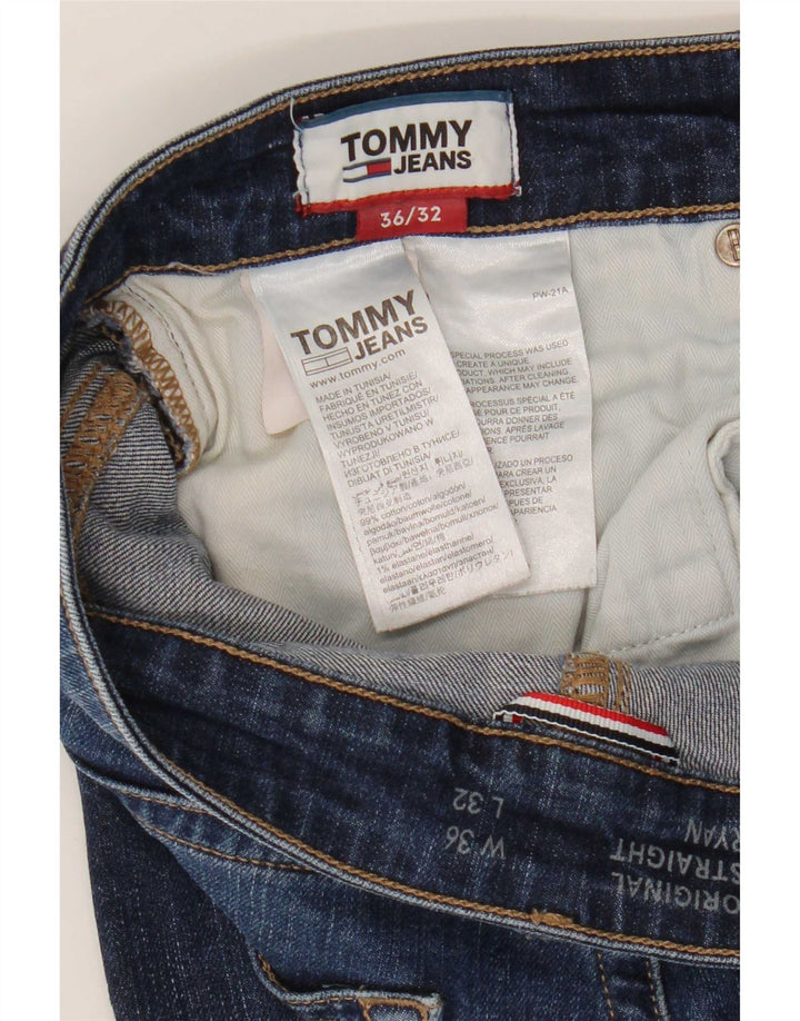 Tommy Hilfiger Herren Ryan Straight Jeans W36 L32 Blaue Baumwolle