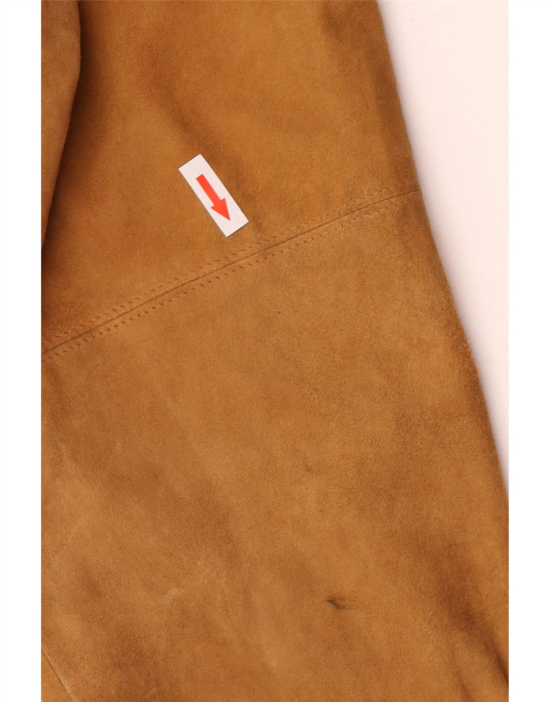 Vintage Herren Wildleder Bomberjacke IT 48 Mittelbraunes Leder