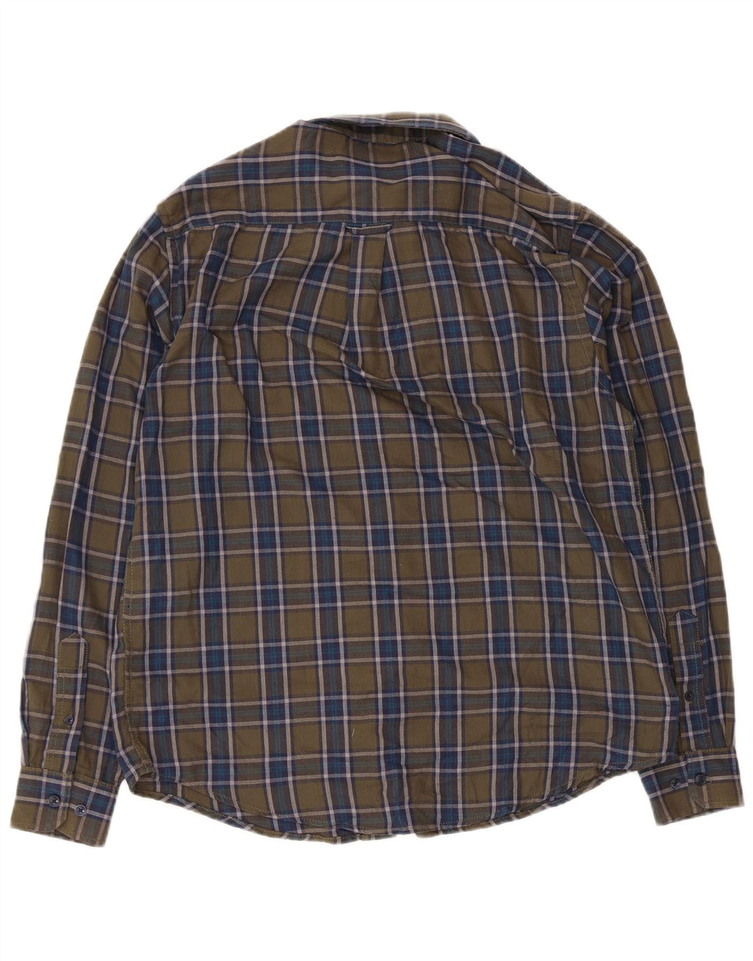 JAMES PRINGLE Herren-Flanellhemd, Mittelkhaki, kariert, Polyester