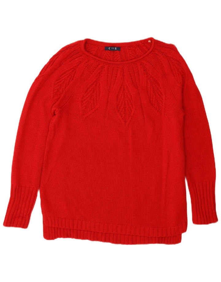 CHAPS Damen-Pullover mit U-Boot-Ausschnitt, UK 14, mittelrote Baumwolle