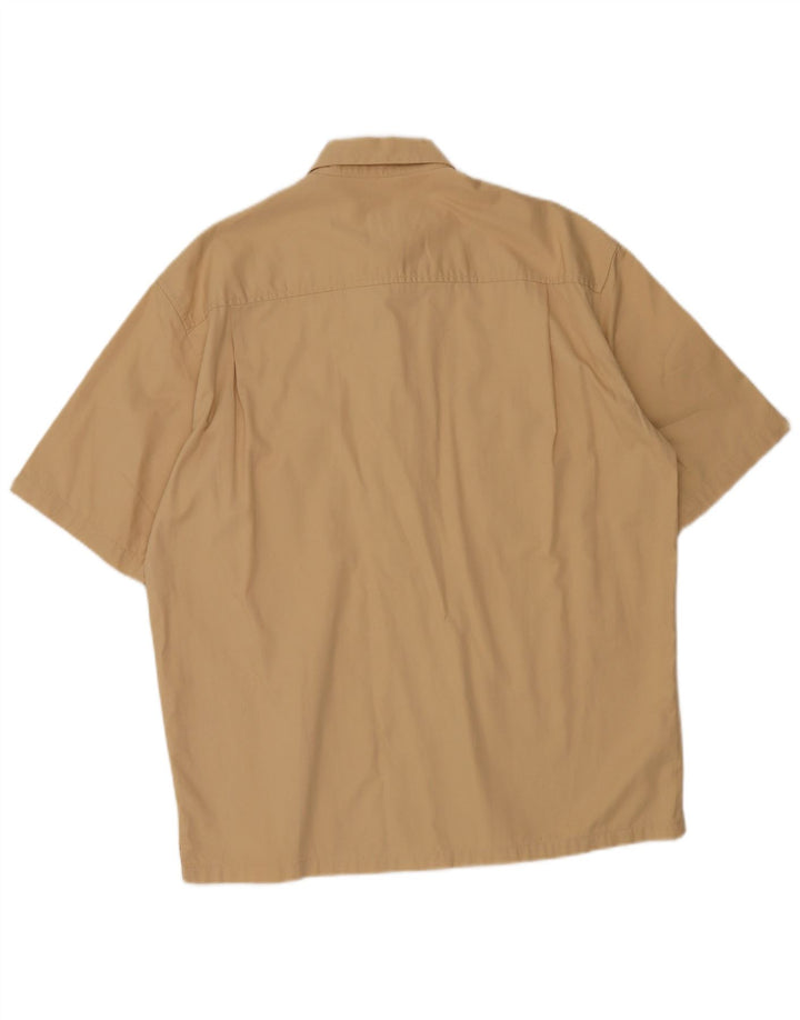 Trussardi Herren-Kurzarmhemd aus Baumwolle in Mittelbeige
