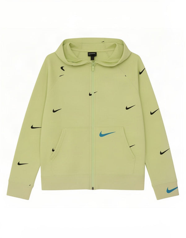 Nike Mädchen Graphic Standard Fit Kapuzenpullover mit Reißverschluss, 12–13 Jahre, Größe L, Grün