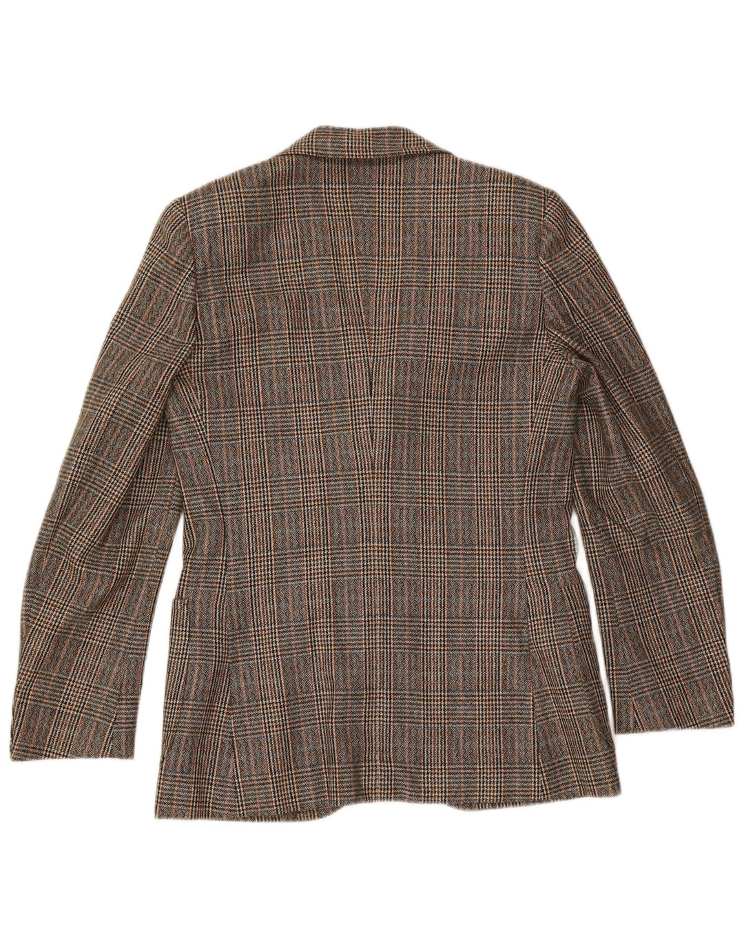 Vintage Herren 3-Knopf-Blazerjacke IT 46 Kleiner brauner Hahnentritt