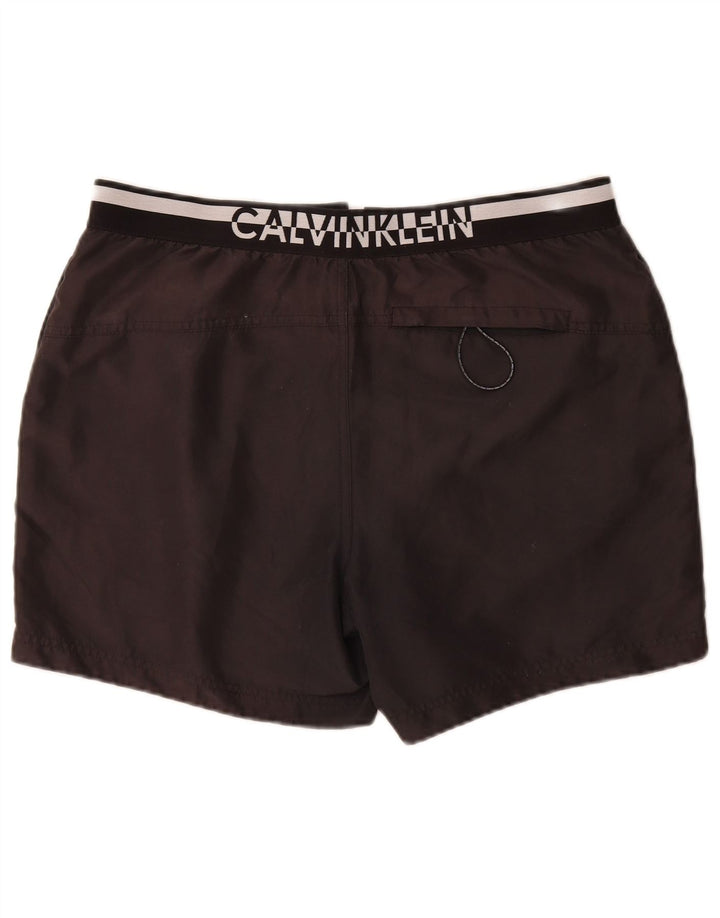 Calvin Klein Herren-Badeshorts mit Grafik, groß, aus schwarzem Polyester