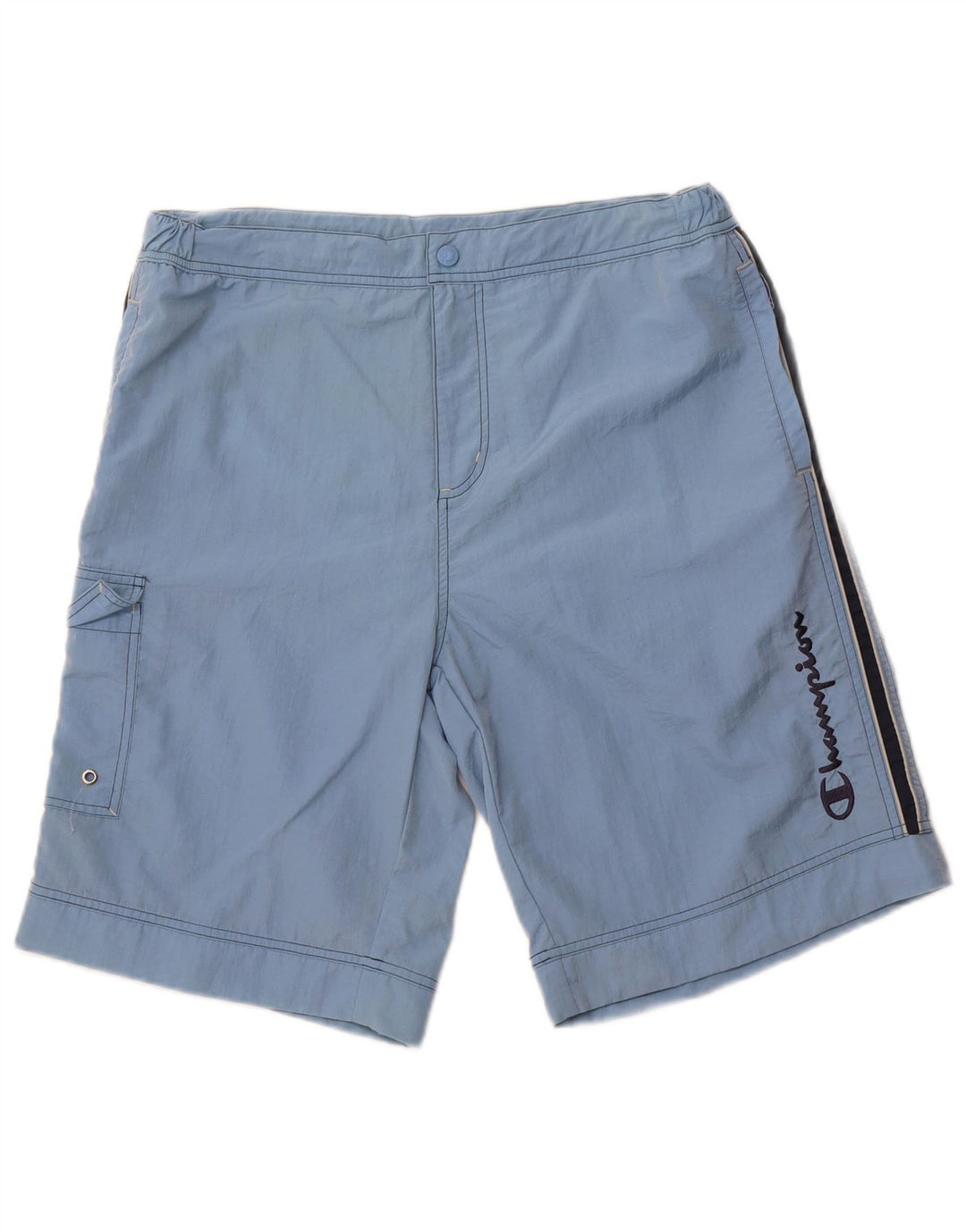 Champion Herren-Badeshorts mit Grafik, mittelblau, Polyamid