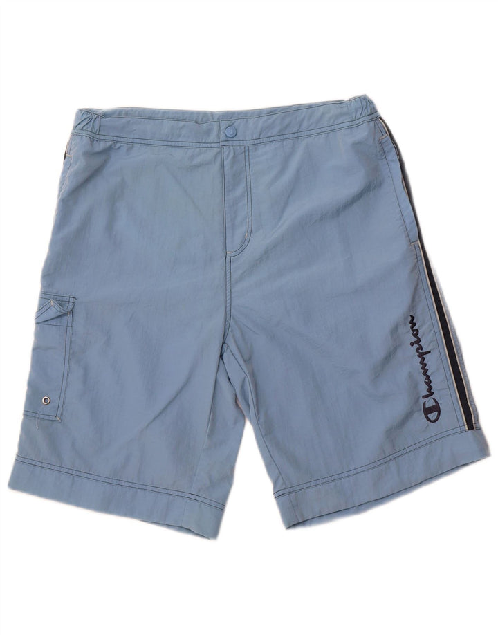 Champion Herren-Badeshorts mit Grafik, mittelblau, Polyamid