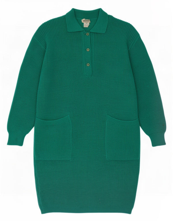 Marella Damen-Pulloverkleid mit lockerer Passform, UK 14, mittelgrüne Wolle