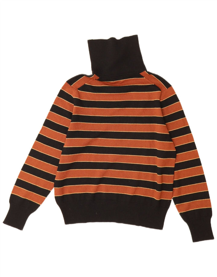 BLEYLE Rollkragenpullover für Damen, UK 12, mittelschwarz gestreift