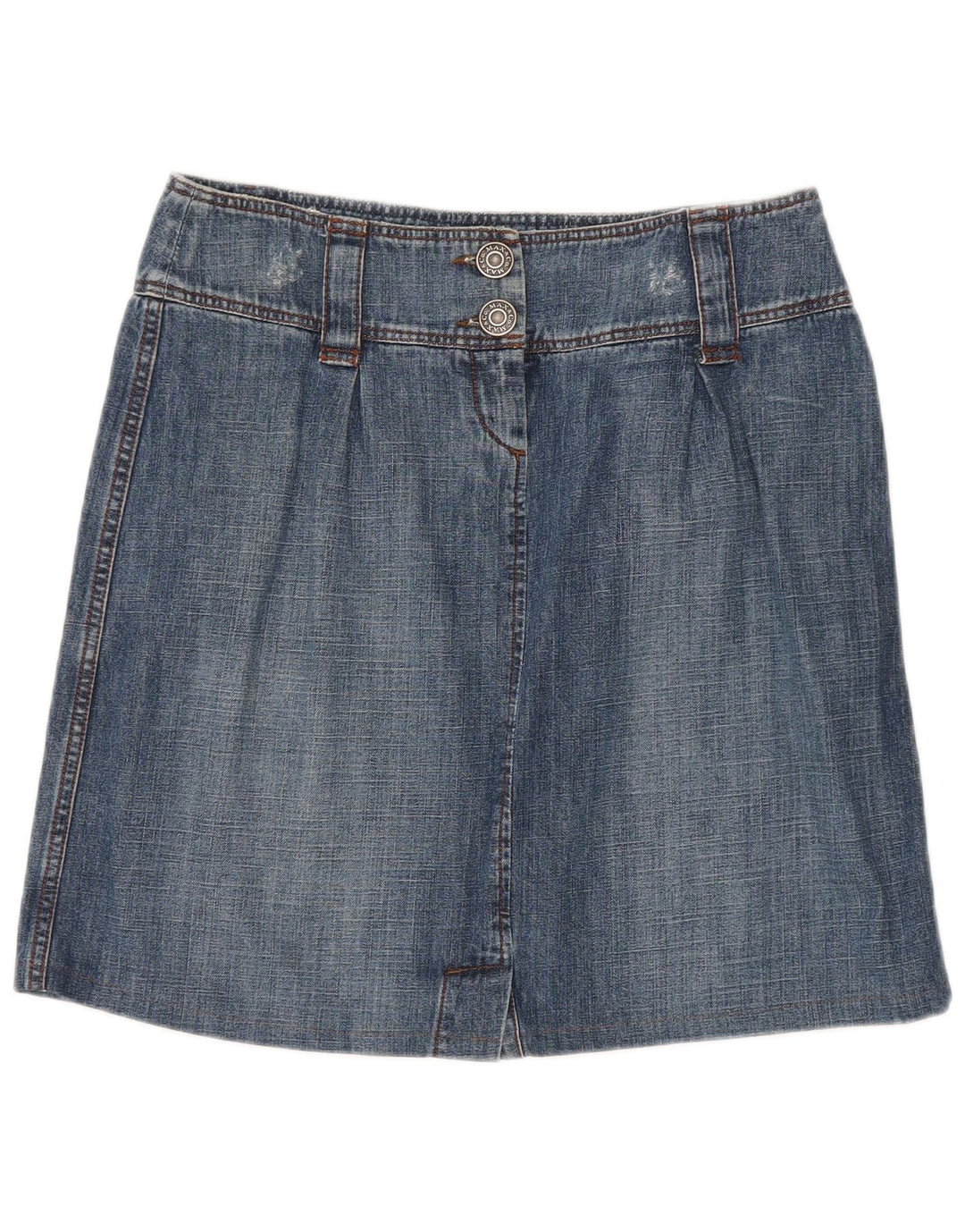Max & Co. Damen Jeansrock UK 14 Large W32 Blaue Baumwolle