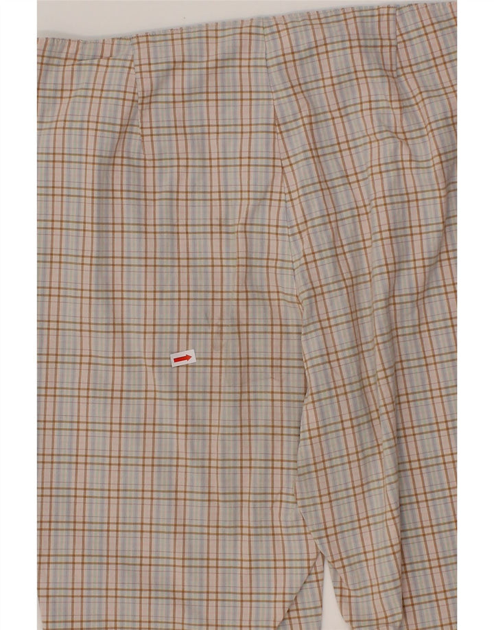 DOCKERS Womens Straight Casual Trousers W28 L21  Blue Check Vintage Dockers and Second-Hand Dockers from Messina Hembry 
