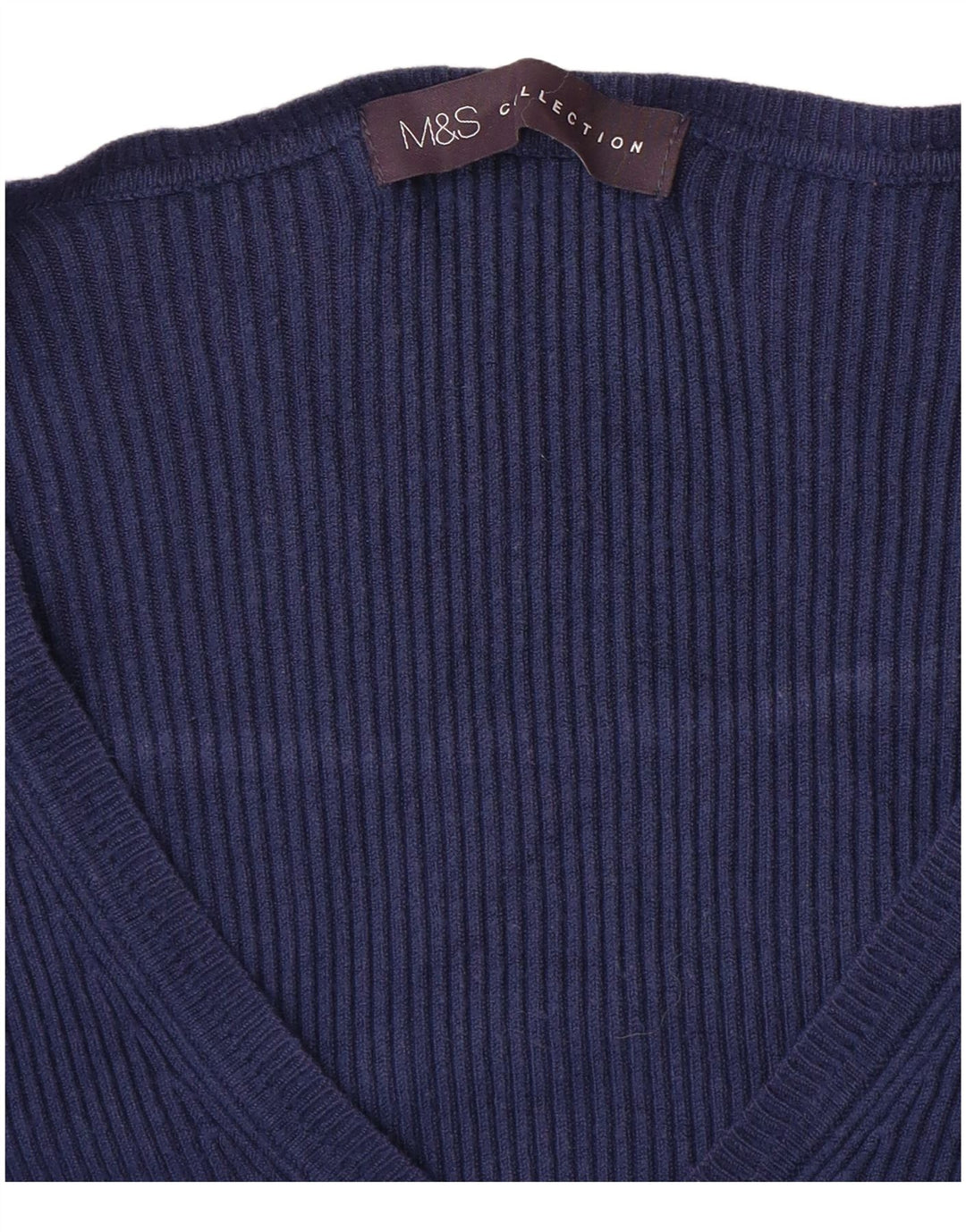 MARKS & SPENCER Damen-Pullover mit V-Ausschnitt, Gr. 10, Marineblau