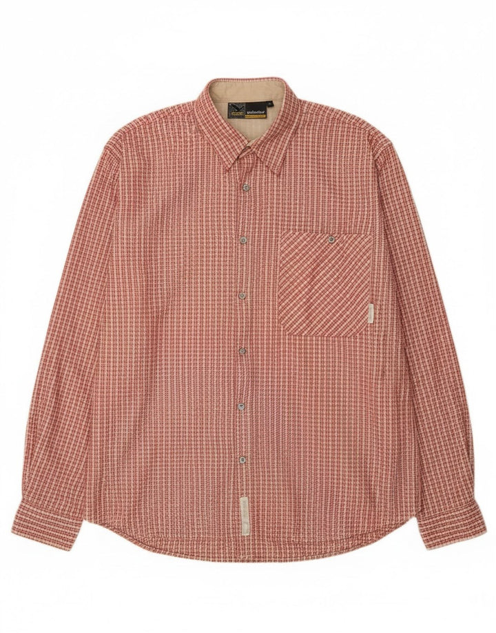 SALEWA Herren-Fleece-Hemd XL, rot kariert, Polyester