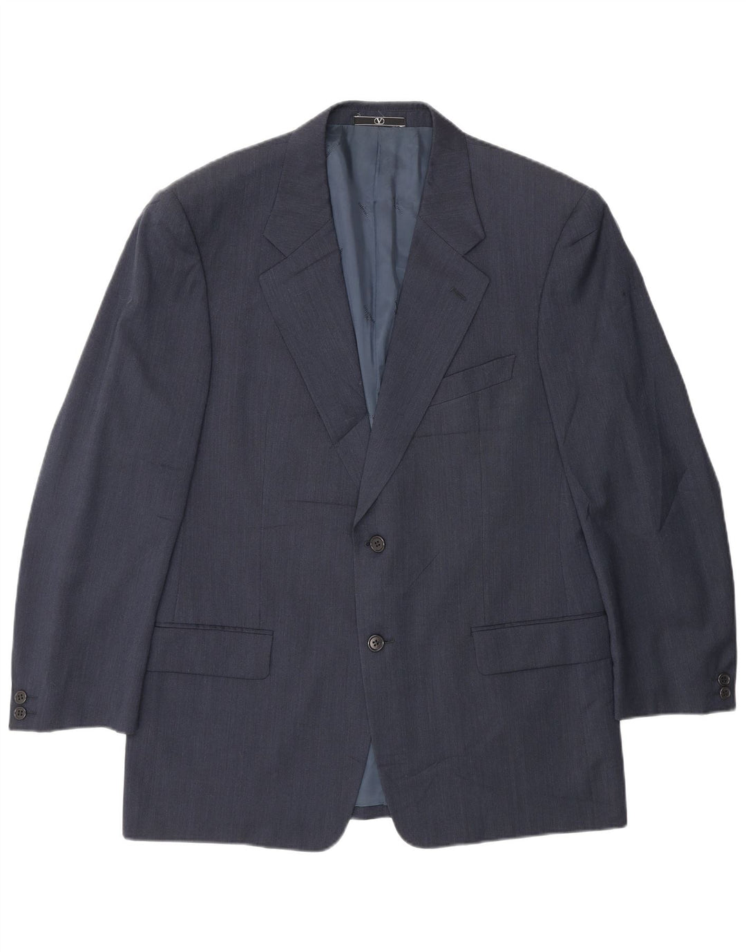 Valentino Herren 2-Knopf-Blazerjacke IT 52 XL Marineblaue Schurwolle